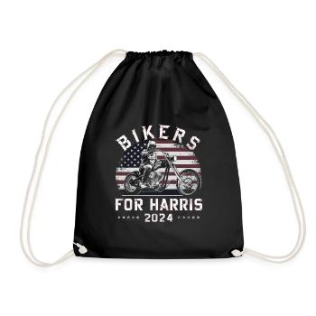 Bikers For Harris Kamala 2024 - Turnbeutel - Schwarz - Vorne
