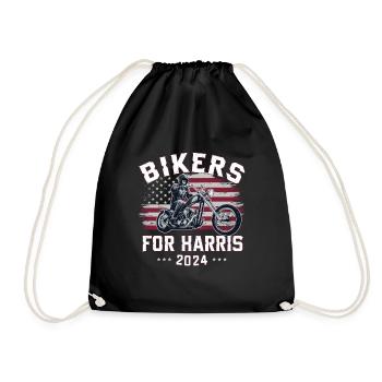 Bikers For Harris Kamala 2024 - Turnbeutel - Schwarz - Vorne