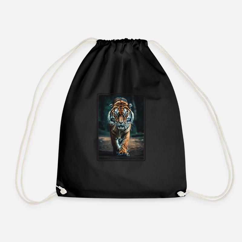 Tiger - Drawstring Bag - black