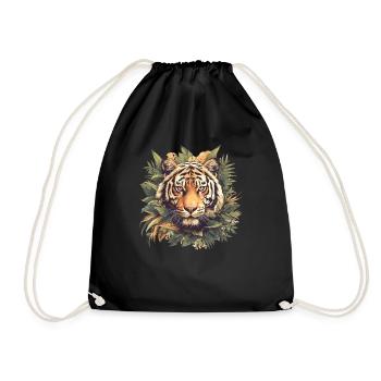 Tigre du Bengale Roi Tigre - Sac de sport léger - noir - Devant