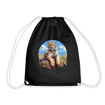 Tigre du Bengale Roi Tigre - Sac de sport léger - noir - Devant