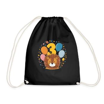 3ème anniversaire Leo Kids Anniversaire - Sac de sport léger - noir - Devant