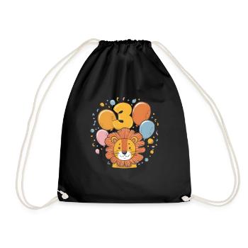 3ème anniversaire Leo Kids Anniversaire - Sac de sport léger - noir - Devant