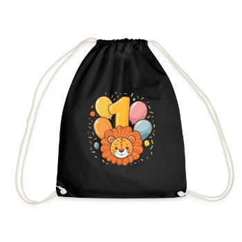 1er anniversaire Leo Fête d’anniversaire des enfants - Sac de sport léger - noir - Devant