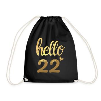 Hello 22 doré - Sac de sport léger - noir - Devant
