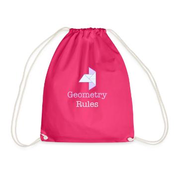 Geometrieregeln Lustiger Lehrer - Turnbeutel - Fuchsia - Vorne