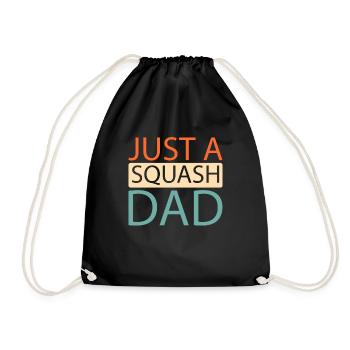 Squash Just A Squash Dad - Turnbeutel - Schwarz - Vorne
