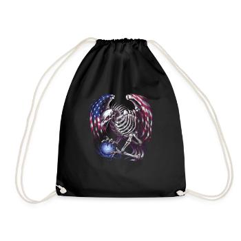 Halloween Squelette Effrayant Effrayant Horreur Fête - Sac de sport léger - noir - Devant