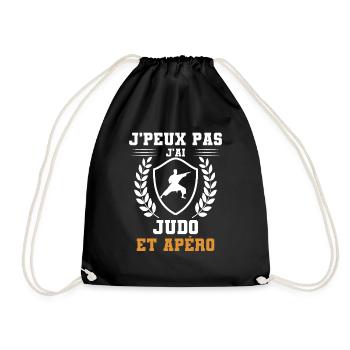 Ich kann nicht Judo und humorvollen Aperitif haben - Turnbeutel - Schwarz - Vorne