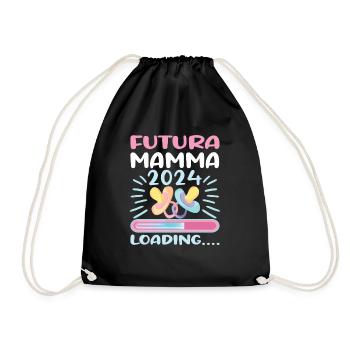 Super Mamma 2024 Loading - Drawstring Bag - black - Front