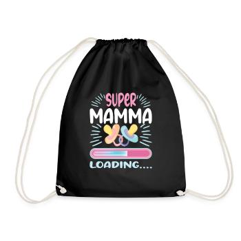 Super Mamma 2024 Loading - Drawstring Bag - black - Front