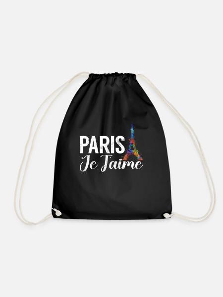 France Paris Tour Eiffel France Drapeau - Sac de sport léger - noir