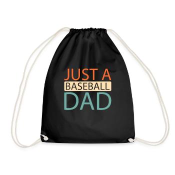 Baseball Just A Baseball Dad - Turnbeutel - Schwarz - Vorne