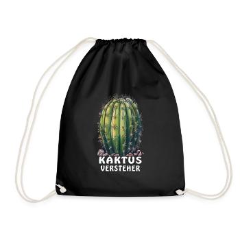 CACTUS UNDERSTANDER - Drawstring Bag - black - Front
