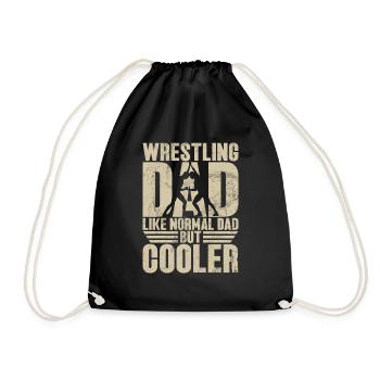 Wrestling Dad Wrestler Männer Vatertag - Turnbeutel - Schwarz - Vorne