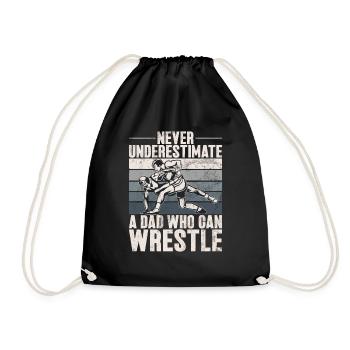 Lutte Papa Lutteur Fête des Pères Hommes - Sac de sport léger - noir - Devant