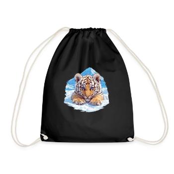 Sibirische Tiger Sibirischer Tiger - Turnbeutel - Schwarz - Vorne