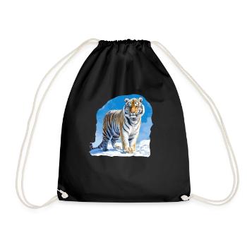 Sibirische Tiger Sibirischer Tiger - Turnbeutel - Schwarz - Vorne