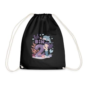 2ème anniversaire fille 2 ans sirène fête - Sac de sport léger - noir - Devant