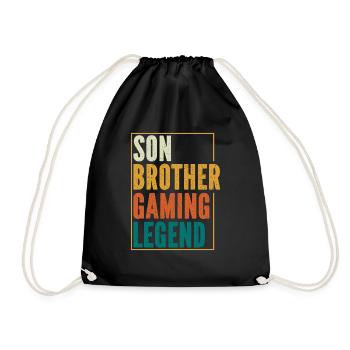 Videospiele Gaming Boys Bruder Teen - Turnbeutel - Schwarz - Vorne