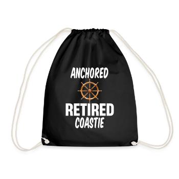 Anchored Retired Coastie Coast Guard Armed Force - Turnbeutel - Schwarz - Vorne