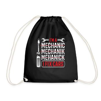 Saying mechanic - Drawstring Bag - black - Front