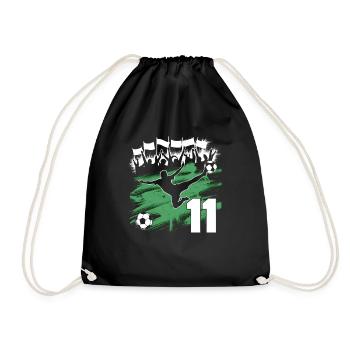 11e anniversaire 11 ans de football Joueur de football - Sac de sport léger - noir - Devant