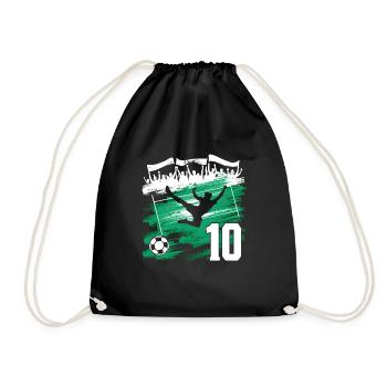 10e anniversaire 10 ans de football Joueur de football - Sac de sport léger - noir - Devant