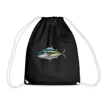 Thunfisch - Turnbeutel - Schwarz - Vorne