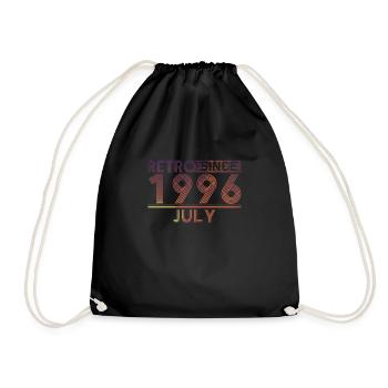 Retro Birthday July 1996 - Sunset line - Drawstring Bag - black - Front