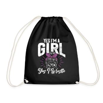Lutteuse Fille Grappling Lutteuse Femmes - Sac de sport léger - noir - Devant