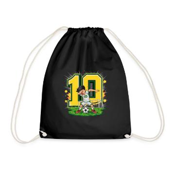 10e anniversaire 10 ans de football Joueur de football - Sac de sport léger - noir - Devant