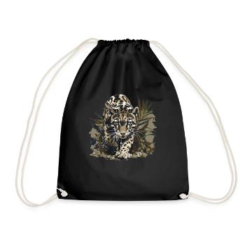 Nebelparder nébelpard néopard nébuleux - Sac de sport léger - noir - Devant