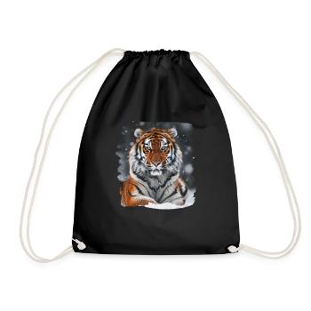 Sibirische Tiger Sibirischer Tiger - Turnbeutel - Schwarz - Vorne