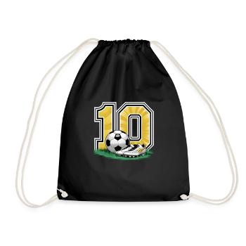 10e anniversaire 10 ans de football Joueur de football - Sac de sport léger - noir - Devant