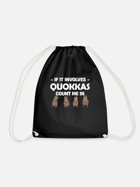 Wenn Es Um Qoukkas Geht, Zählen Sie Mich Zu - Turnbeutel - Schwarz