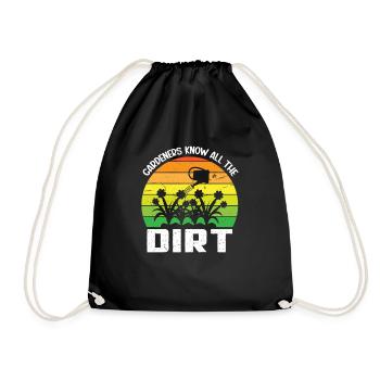 Funny Garden Lovers Vegetables Hobby Gardeners - Drawstring Bag - black - Front