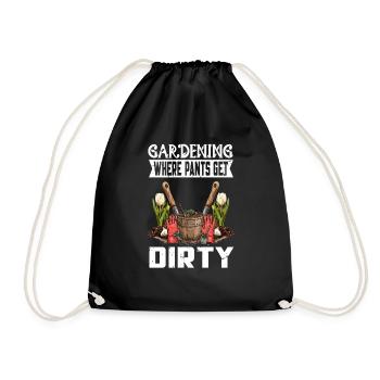 Funny Garden Lovers Vegetables Hobby Gardeners - Drawstring Bag - black - Front
