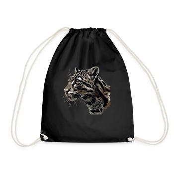 Nebelparder nébelpard néopard nébuleux - Sac de sport léger - noir - Devant