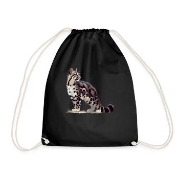 Nebelparder nébelpard néopard nébuleux - Sac de sport léger - noir - Devant