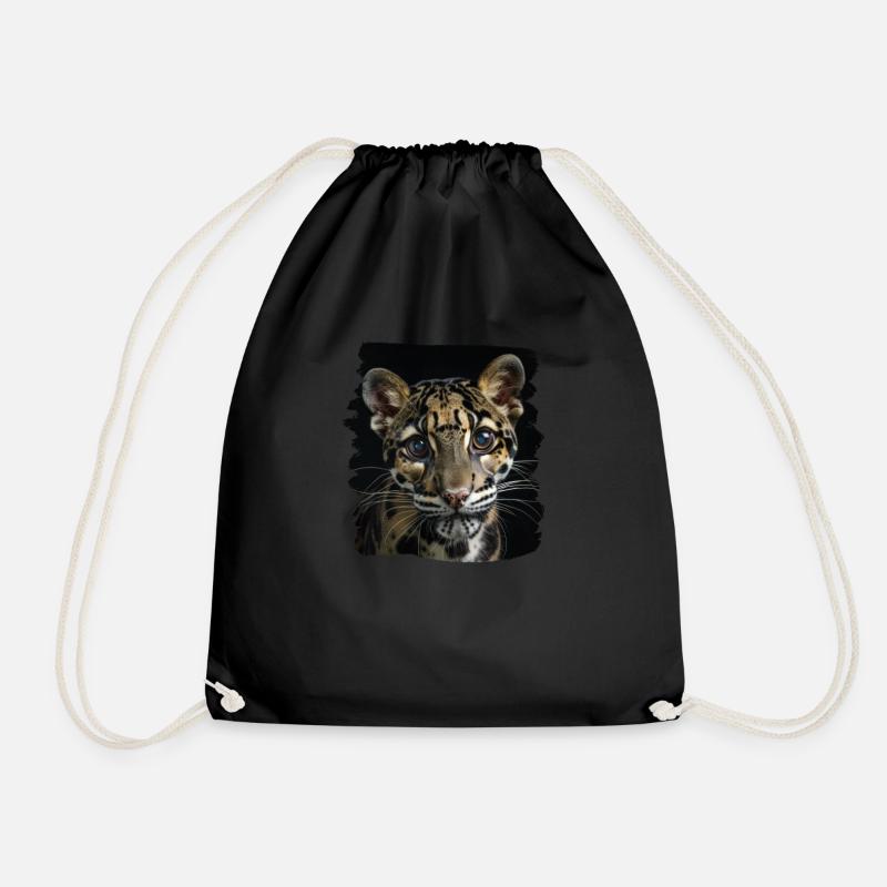 Clouded Leopard Nebelparder - Turnbeutel - Schwarz