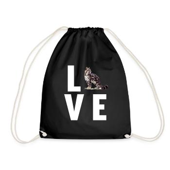 Nebelparder nébelpard néopard nébuleux - Sac de sport léger - noir - Devant