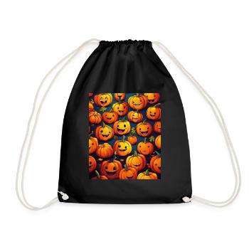 PUMPKIN - Drawstring Bag - black - Front