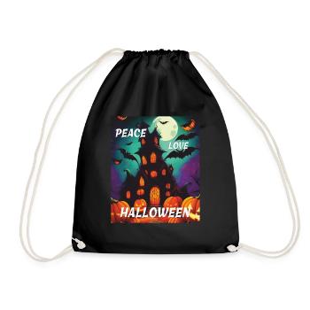 PAIX AMOUR HALLOWEEN - Sac de sport léger - noir - Devant