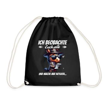 Je vous surveille tous et je prends des notes - Sac de sport léger - noir - Devant