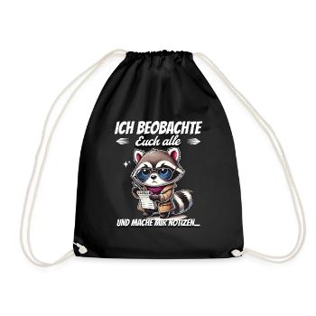 Je vous surveille tous et je prends des notes - Sac de sport léger - noir - Devant