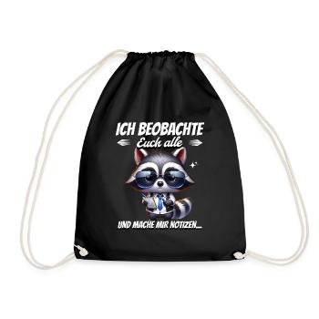 Je vous surveille tous et je prends des notes - Sac de sport léger - noir - Devant