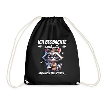 Je vous surveille tous et je prends des notes - Sac de sport léger - noir - Devant