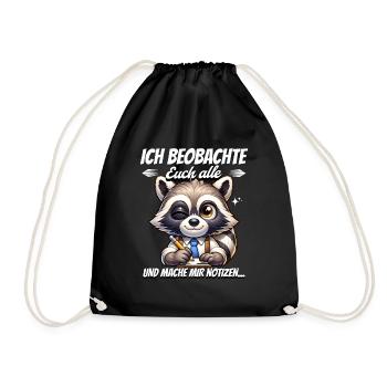 Je vous surveille tous et je prends des notes - Sac de sport léger - noir - Devant