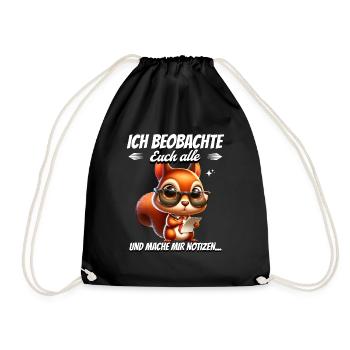 Je vous surveille tous et je prends des notes - Sac de sport léger - noir - Devant